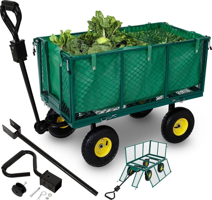 AREBOS Tuinwagen 550kg - Bolderkar - Tuinkar - Bolderwagen - Bolderkar Opvouwbaar