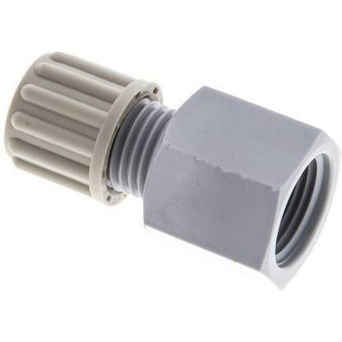 8x6mm & G3/8'' PA Rechte Knelfitting Binnendraad 10bar