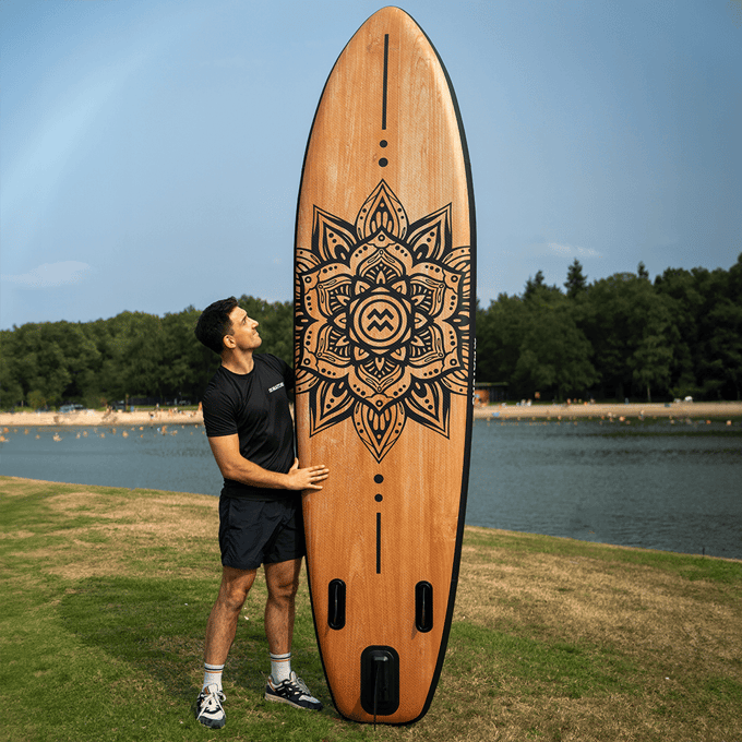 Matchu - SUP board - Hout/Mandala - Stand up paddle board - 320x81x15 - Opblaasbaar