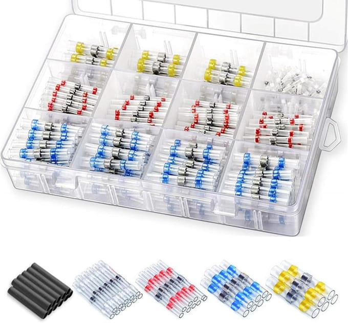 Soldeerverbinders Krimp - Kabelverbinders Set - Waterdichte Verbindingen - Met Krimpkous - 400 stuks - Transparant
