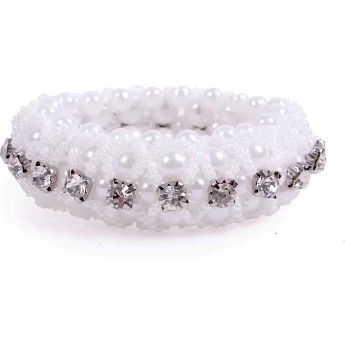 QHP - Knotband Diamond - Haarsieraad - Wit