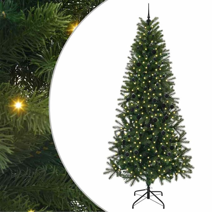 vidaXL - Kunstkerstboom - Groen - 240 - cm - PE - en - PVC