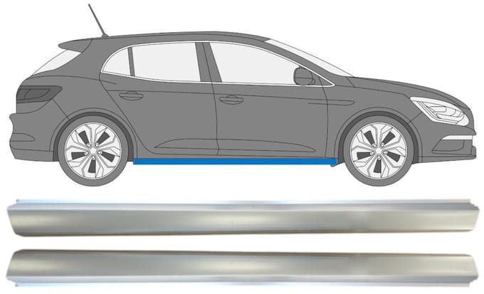 Reparatie dorpel voor Renault Megane 2016- / Links + Rechts / Set