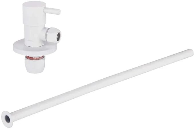 DutchLine - Luxe Fonteinkraan aansluitset (stopkraan) 1/2×3/8 – Mat wit
