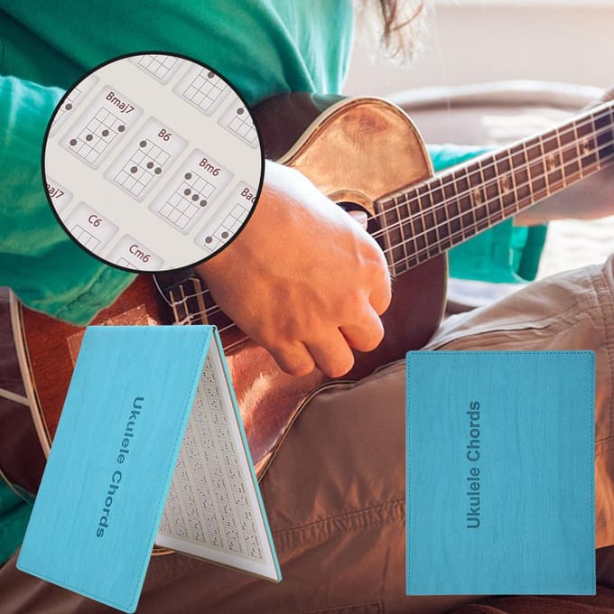 Ukulele Akkoorden Draagbaar Kunstboek Beginner Oefening Muziekinstrument Accessoires white