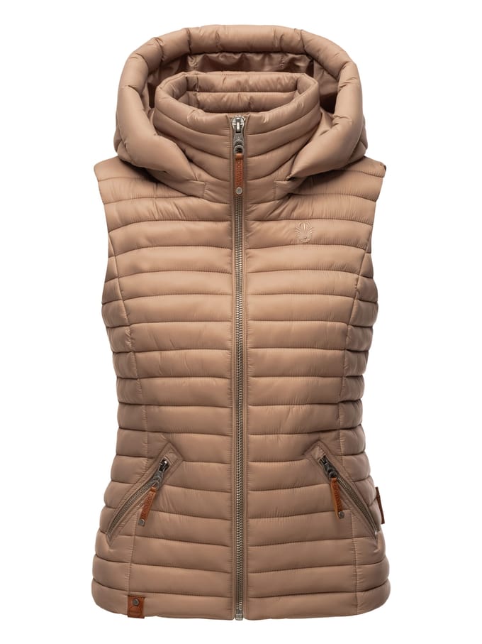 Navahoo Dames Gewatteerde Bodywarmer Shadaa – Lichte Weste met Afneembare Capuchon
