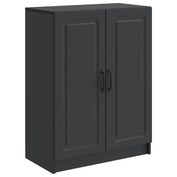 vidaXL - Dressoir - Zwart - 66 - x - 34,5 - x - 87 - cm - Bewerkt - hout
