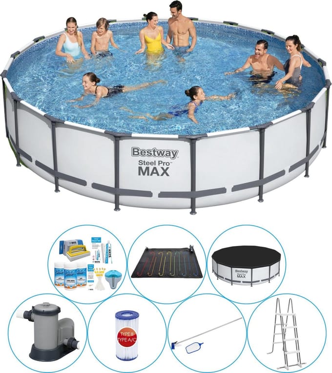 Steel Pro MAX Rond 549x122 cm - Zwembad Bundel