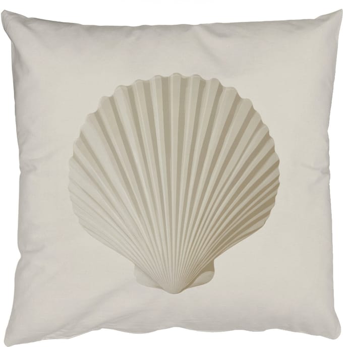 Sierkussens - Kussentjes Woonkamer - 50x50 cm - Schelp - Minimalistisch - Wit