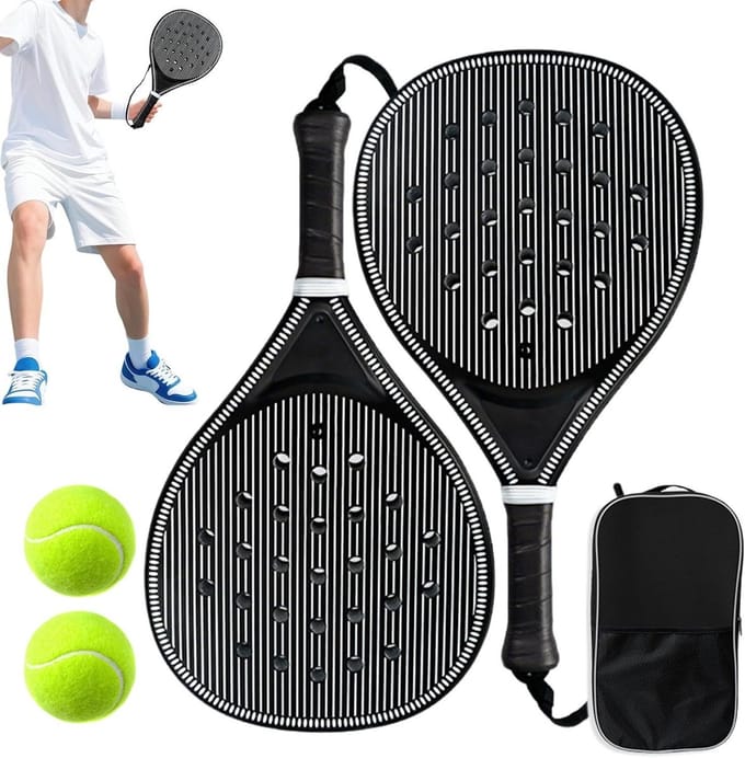Pickleball Rackets - Sport Paddle - Buiten Spelen - Koolstofvezel Constructie - Set van 2 - Blauw