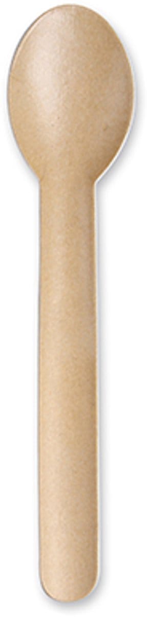 20x 6 Koffielepels papier pure 13 cm natuur