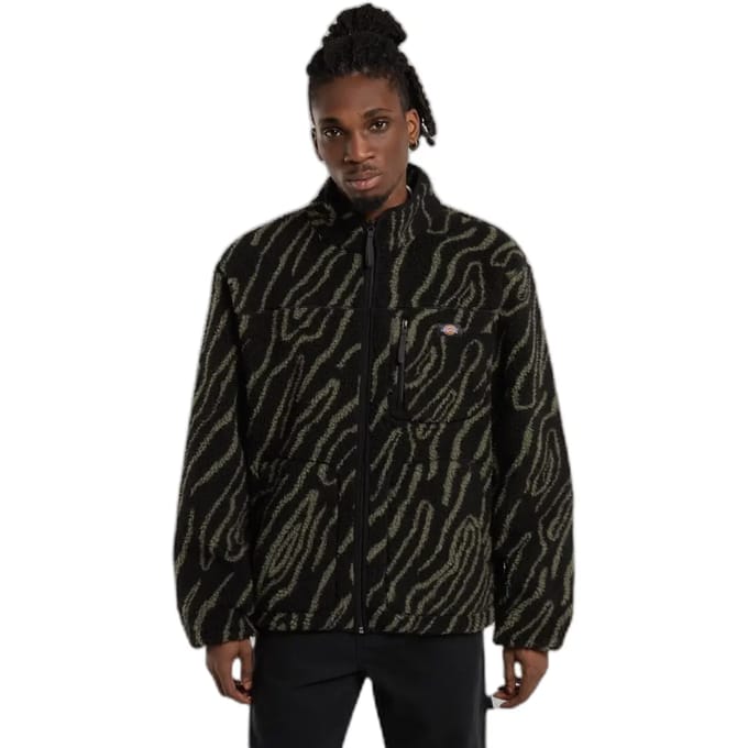 Dickies Mount Hope Printed Sweatshirt Met Rits Zwart M Man