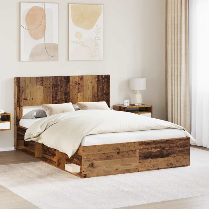 vidaXL - Hoofdbord - Oud - hout - PB