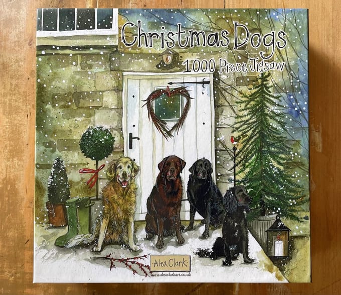 Alex Clark Puzzel 1000 stukjes Christmas Dogs ~ Honden Kerst