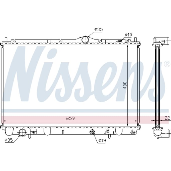 Radiator, motorkoeling NISSENS 65543A