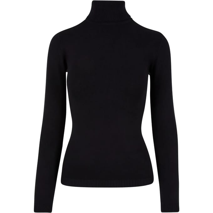 Urban Classics - Knitted Turtleneck Sweater/trui - S - Zwart