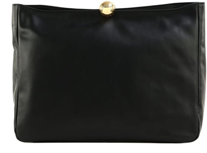 FURLA Leren koppeling Sfera Soft Clutch Nero zwart