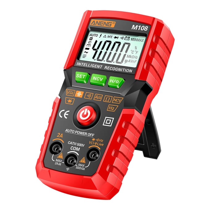 ANENG M108 Slimme digitale multimeter Autobereik 4000 tellingen NCV Universele meter Handheld