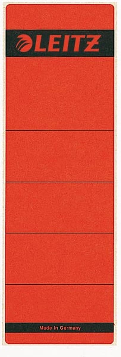 Rugetiket leitz 1642 62x192mm rood | 10 stuks