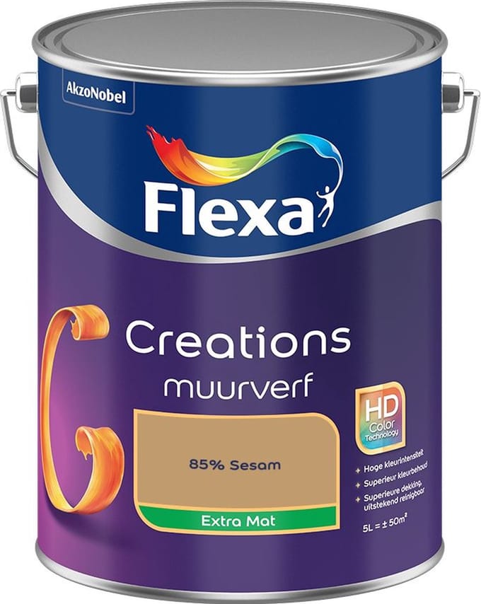 Flexa - Creations Muurverf Extra Mat - 85% Sesam - Mengverf - 5 L