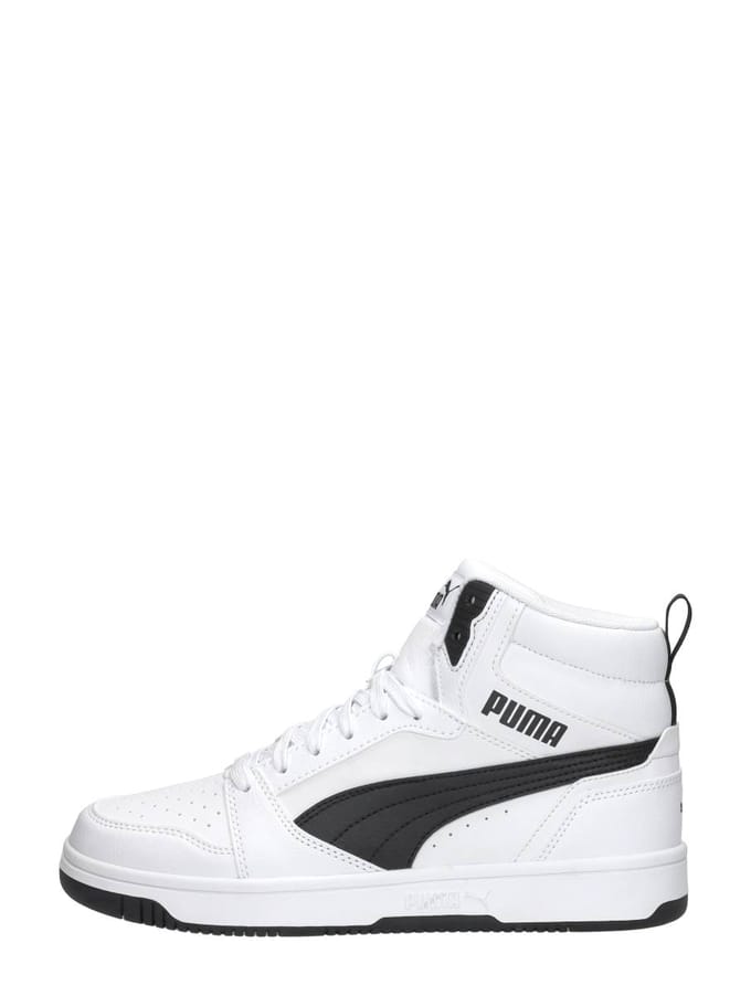 PUMA Puma Rebound V6 Mid Jr Unisex Sneakers - PUMA White-PUMA Black
