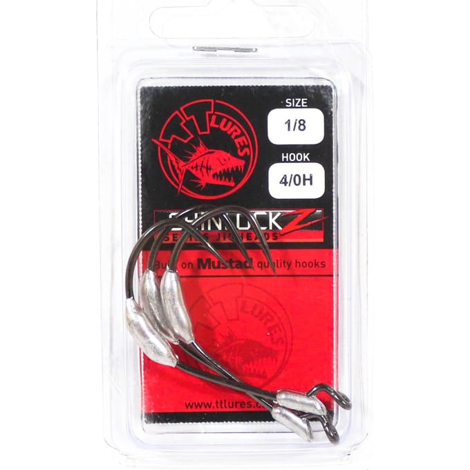 Tackle Tactics TT ChinlockZ SWS verzwaarde wormhaak 1/8 oz 4/0 3/pack (0855) black