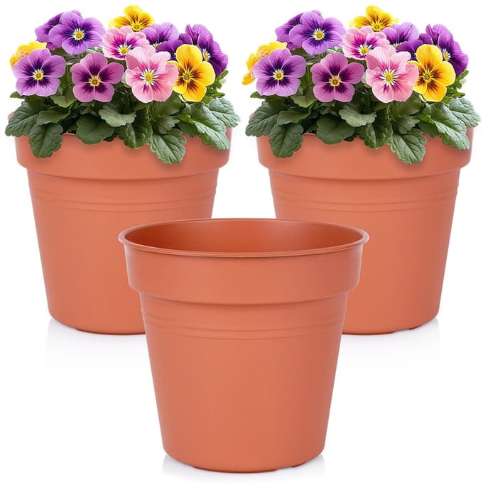 ProGarden Serie - Plastic Tuinpot - 17 cm - Ronde Vorm - Set van 3