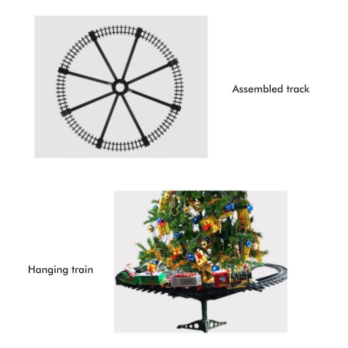 Kersttreinset met Geluiden en Lichten Elektrische Railauto Speelgoed Mini Trein Speelgoedset voor Kerst black