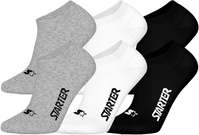 STARTER Sneaker Socks - 6-pack - Grijs/Wit/Zwart - Maat 39/42