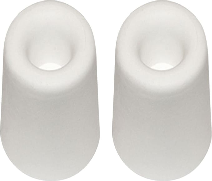 QlinQ Deurbuffer - 2x - deurstopper - wit - rubber - 75 x 40 mm - schroefbevestiging