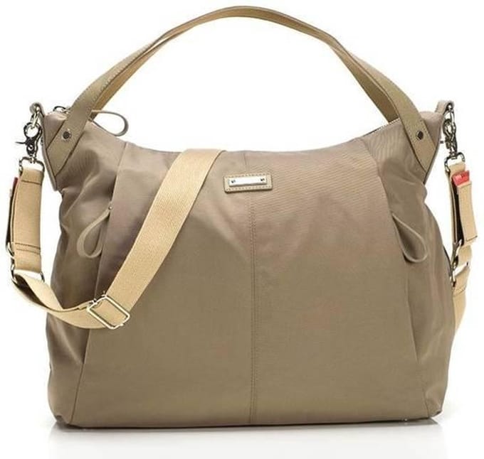 Storksak Luiertas Catherine 40x34x14cm - Lichtbrun