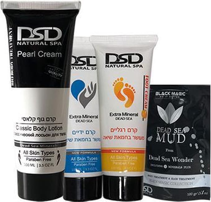 Kado Set met Dode Zee zout mineralen 4 delig
