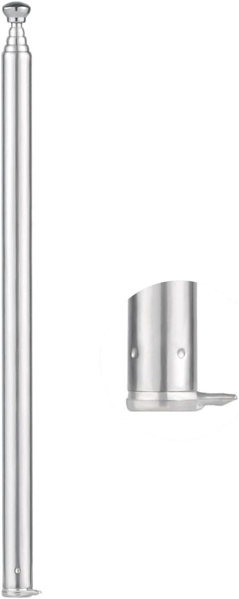 Telescopische Antenne - Uitschuifbare Antenne - Elektrische Deur Bediening - 5 Secties - 23.9 cm Uitgeklapt - Zilver