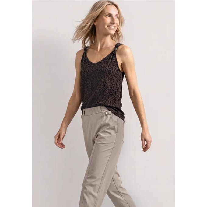 Top met V-hals en decoratief detail