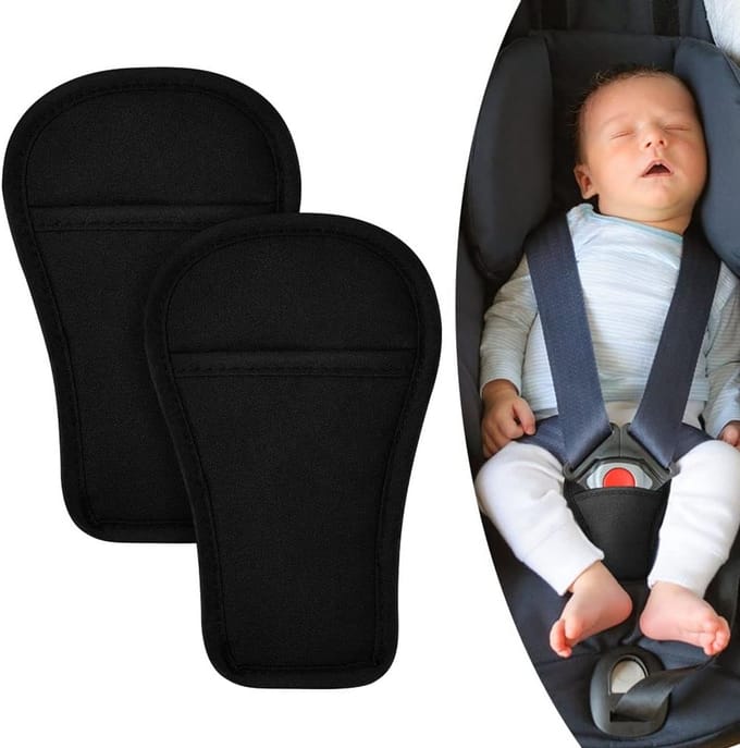 Gordelbeschermers voor Kinderen - 2 Pads Set Zwart