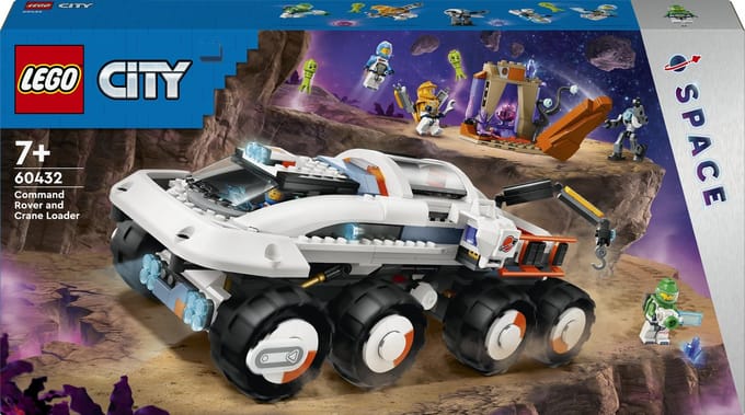 LEGO 60432 City Ruimterover met laadkraan Ruimte Speelgoed met Aliens, Astronauten en Robot