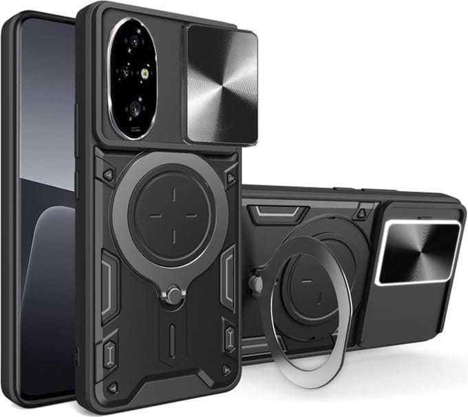 Hoesje geschikt voor HONOR 200 Pro - Techsuit CamGuard Pro Back Cover - Zwart