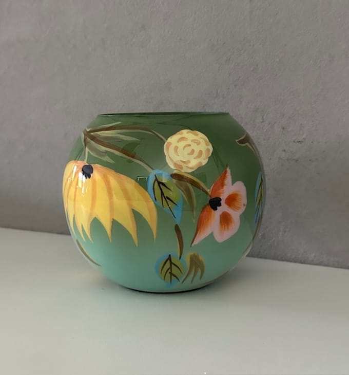 Colmore - Vaas - Handbeschilderd - Lichtgroen