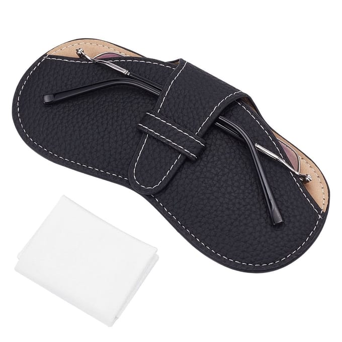 Allecto - Lederen brillenkoker - Draagbare zonnebril pouch - Zachte