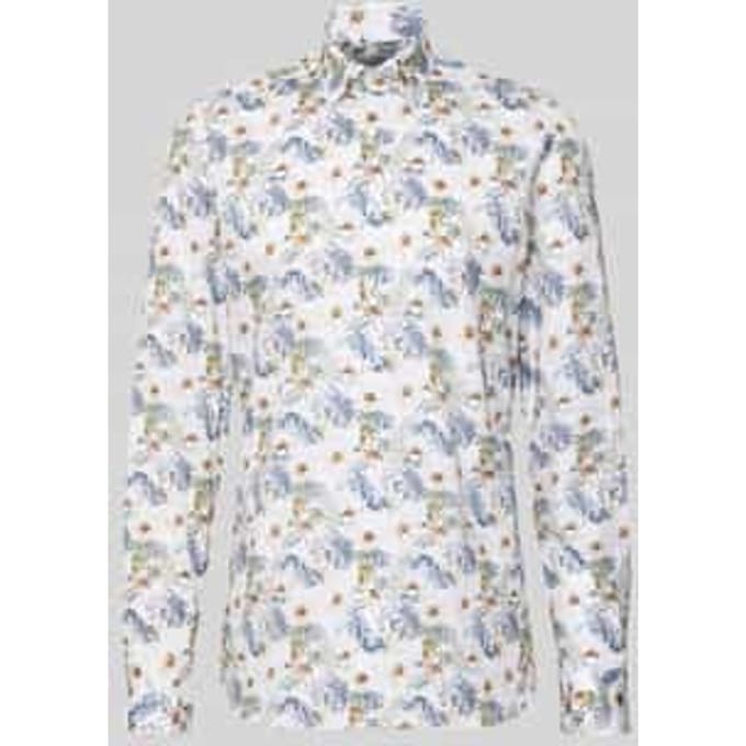 Slim fit zakelijk overhemd van Katoenmix met extra lange Mouw