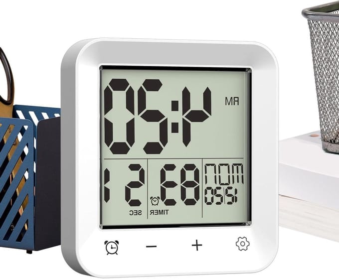 Douche Timer - Badkamer Klok - Tijd Beheren - Waterdicht LCD Scherm - 103 cm - Wit