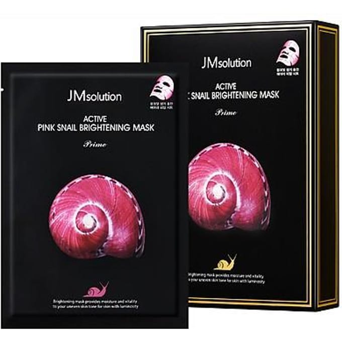 JM Solution - Masque éclaircissant actif à l'escargot rose Prime (10 pièces) black