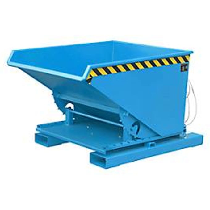 Spaanbak voor hefwagen, type S3S 600, blauw RAL 5012