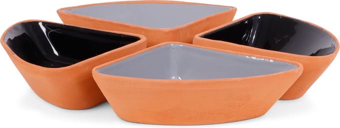 SENZA Terracotta Triangel Schaaltjes Grijs /4