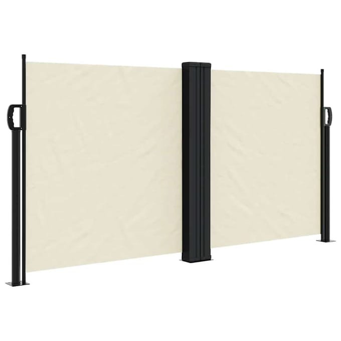 vidaXL - Windscherm - uittrekbaar - 120x1000 - cm - crème