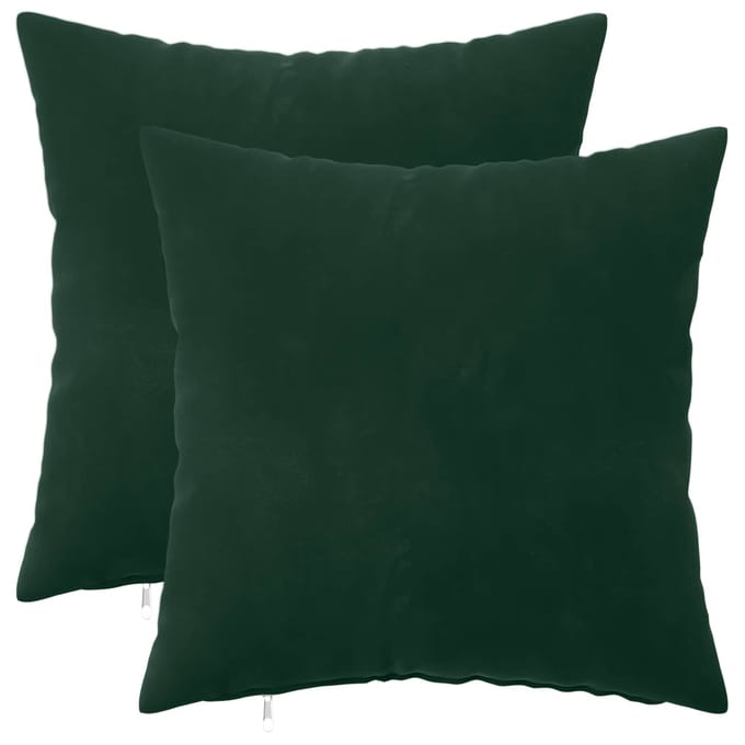 vidaXL - Kussensloop - 2 - pcs - HEERLEN - Donkergroen - 30 - x - 30 - cm - Fluweel