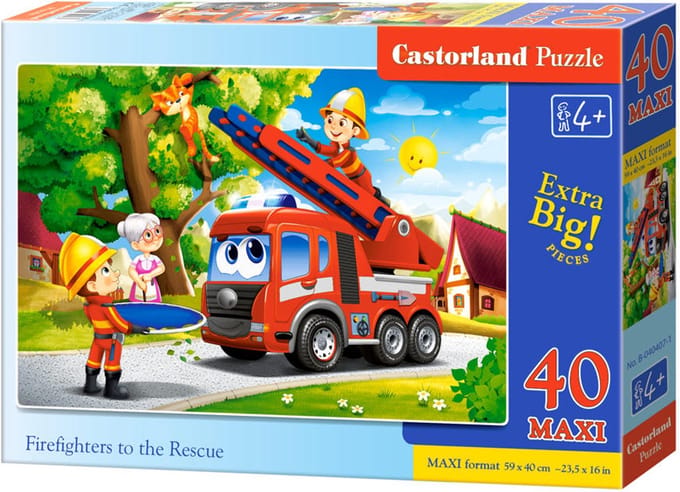 Puzzle 40 Firefighters to the Rescue - Puzzel 40 Brandweerlieden schieten te hulp