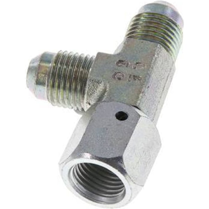 JIC T-koppeling UNF 1/2''-20 Binnendraad x Buitendraad Staal 350 bar (4917.5psi)