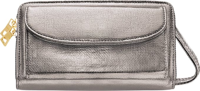 Klein handtasje / portemonnee, grijs metallic - Yehwang