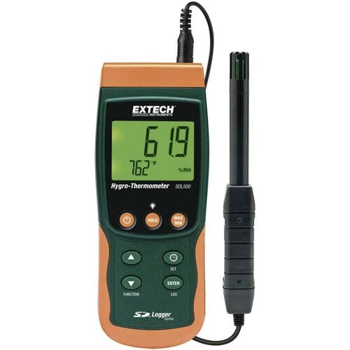 Extech SDL500 Luchtvochtigheidsmeter (hygrometer) 5 % Hrel 95 % Hrel Datalogger functie, Dauwpunt/schimmel waarschuwingsweergave